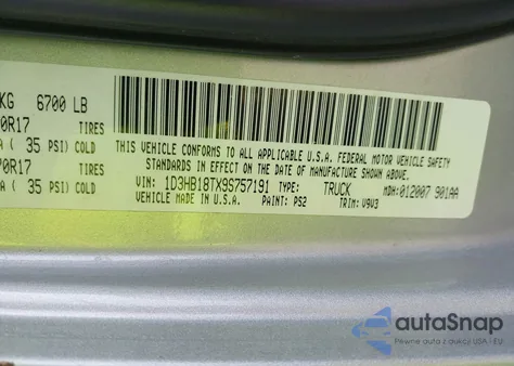 2009 Dodge Ram 1500 Slt/Sport/Trx from USA, damaged, VIN 1D3HB18TX9S757191